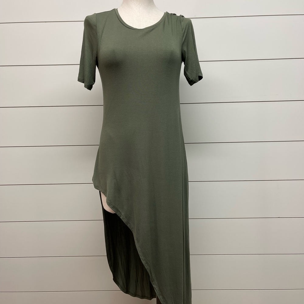Maurices Green Asymmetrical High-Low Dress